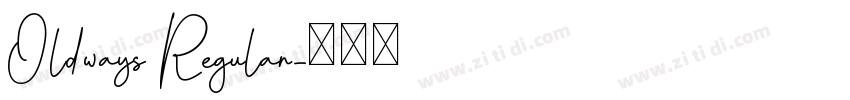 Oldways Regular字体转换
